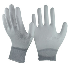 NMSAFETY13g knitted liner pu coated protection gloves